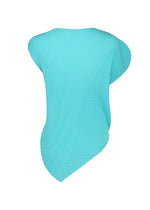 A detail shot of the ISSEY MIYAKE LEAF PLEATS top.