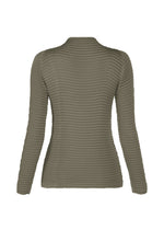 A detail shot of the ISSEY MIYAKE SUEDE LIKE PLEATS top.