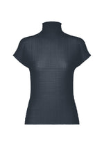A product shot of the ISSEY MIYAKE WOOLY PLEATS-68 shirt in dark navy.
