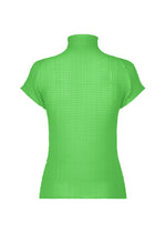 A detail shot of the ISSEY MIYAKE WOOLY PLEATS-68 top.