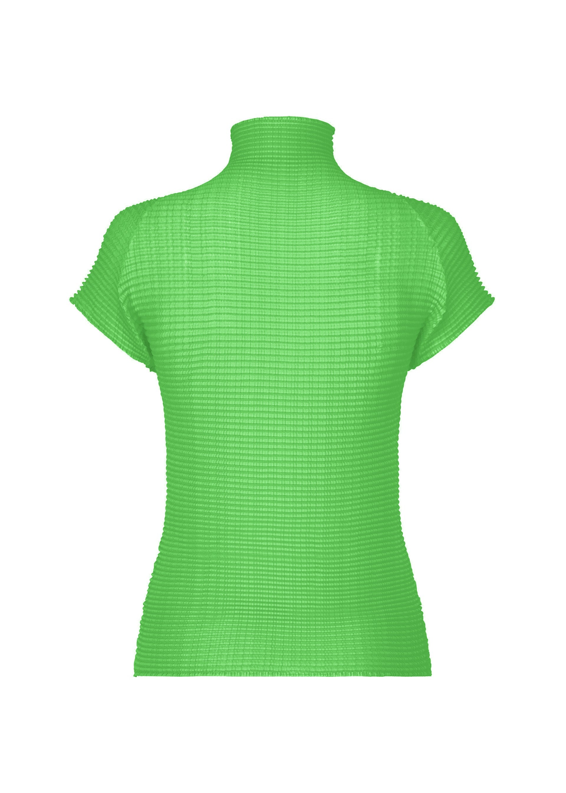 A detail shot of the ISSEY MIYAKE WOOLY PLEATS-68 top.