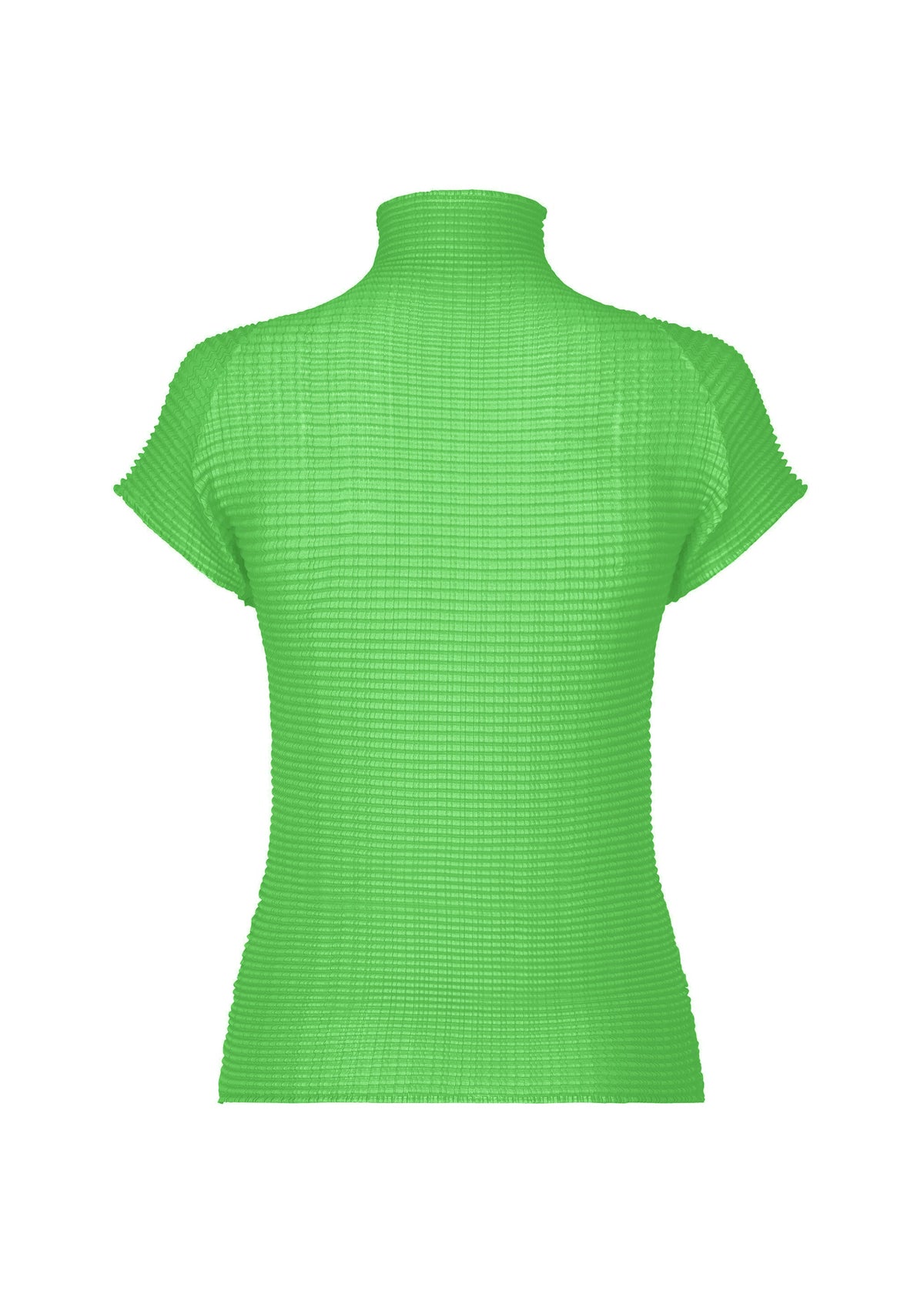 A detail shot of the ISSEY MIYAKE WOOLY PLEATS-68 top.