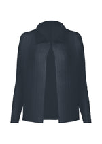 A product shot of the ISSEY MIYAKE WOOLY PLEATS-68 shirt in dark navy.