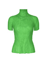A product shot of the ISSEY MIYAKE CHIFFON TWIST 1 shirt in green.