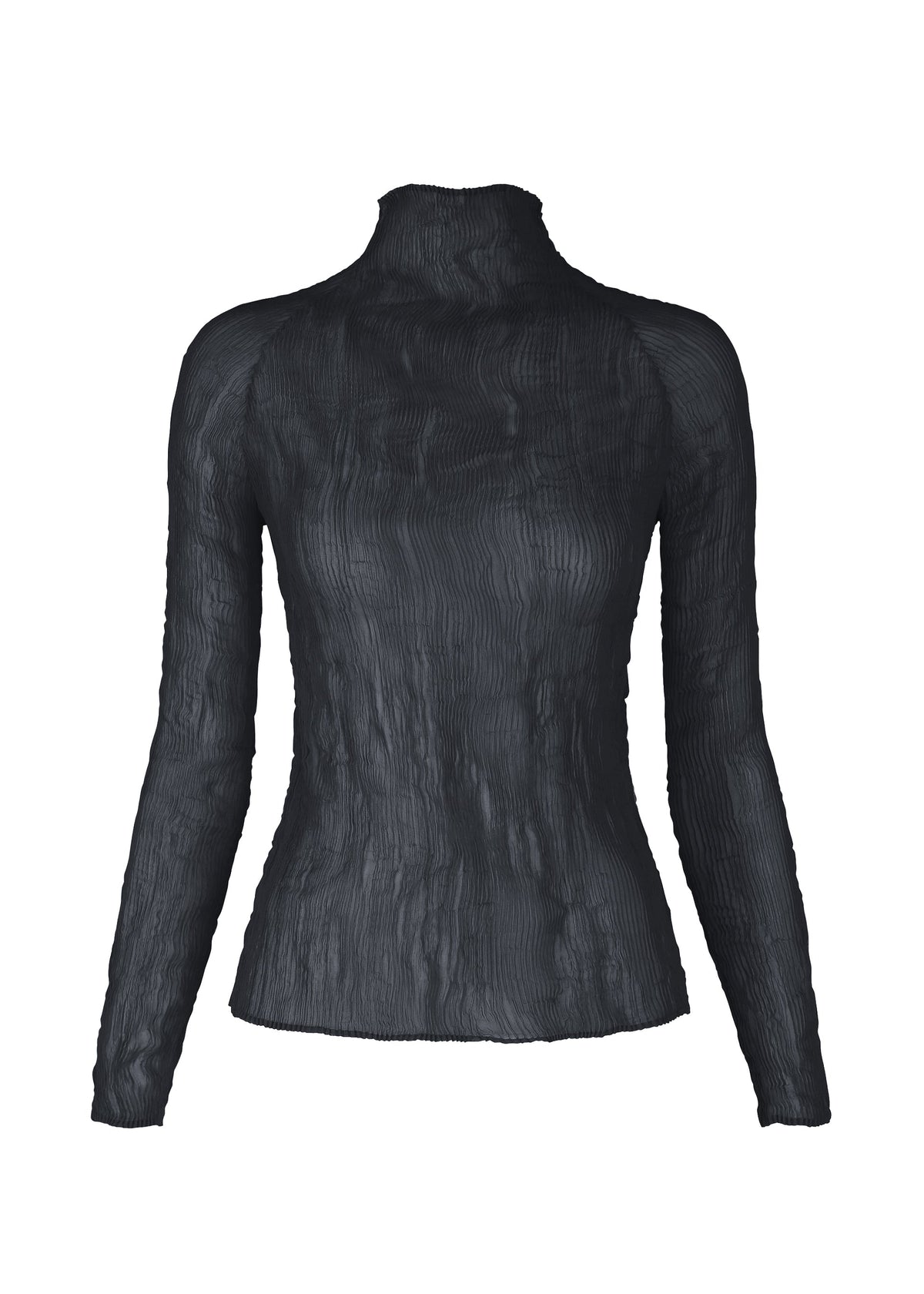 A product shot of the ISSEY MIYAKE CHIFFON TWIST 1 shirt in dark navy.