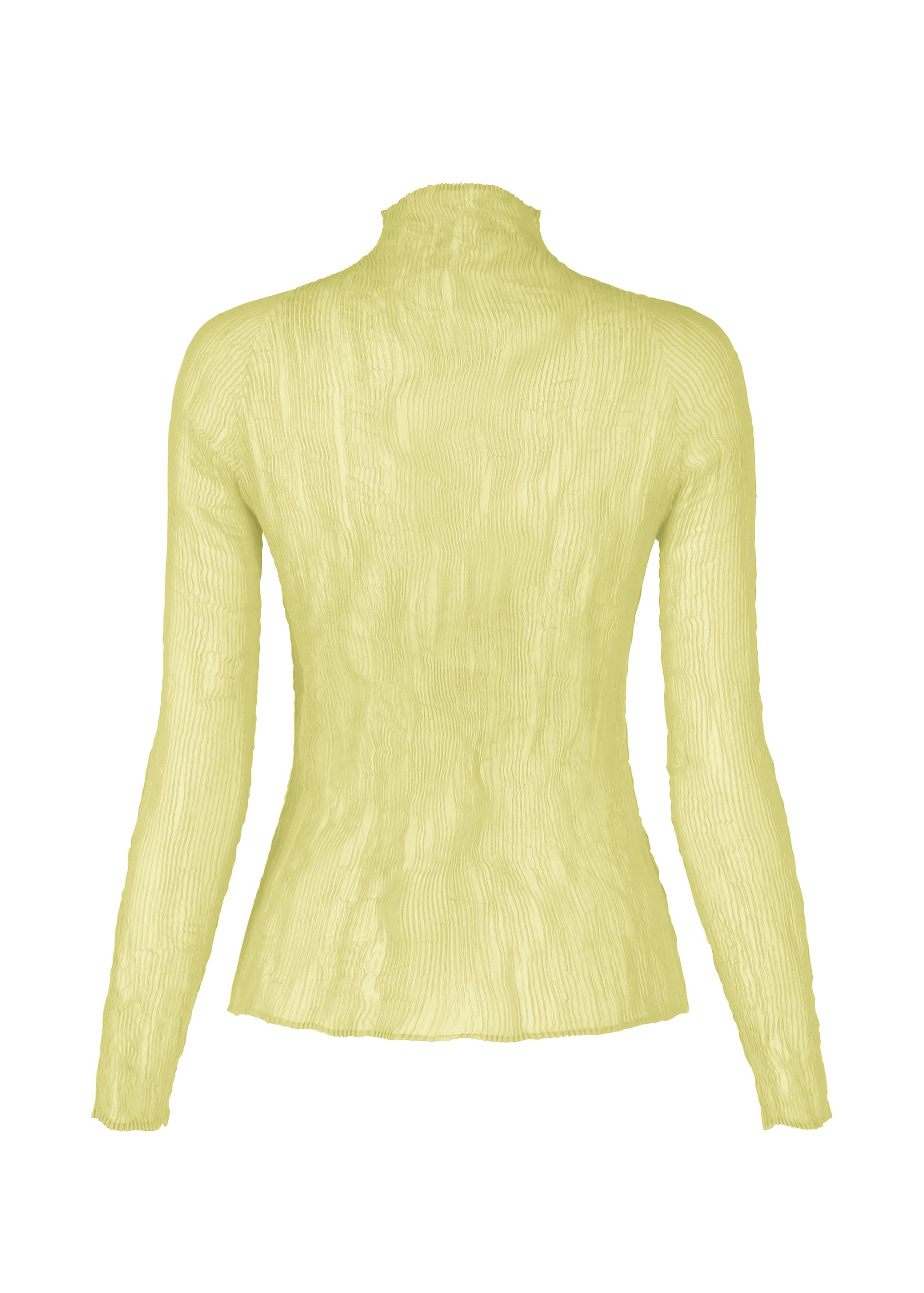 A detail shot of the ISSEY MIYAKE CHIFFON TWIST 1 top.