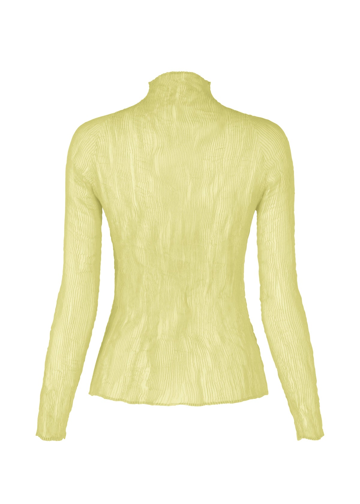 A detail shot of the ISSEY MIYAKE CHIFFON TWIST 1 top.