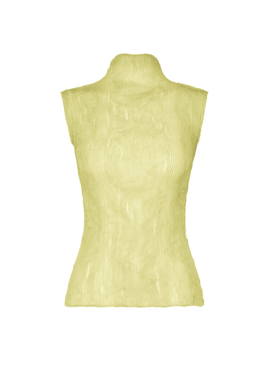 A product shot of the ISSEY MIYAKE CHIFFON TWIST 1 shirt in dull cream.