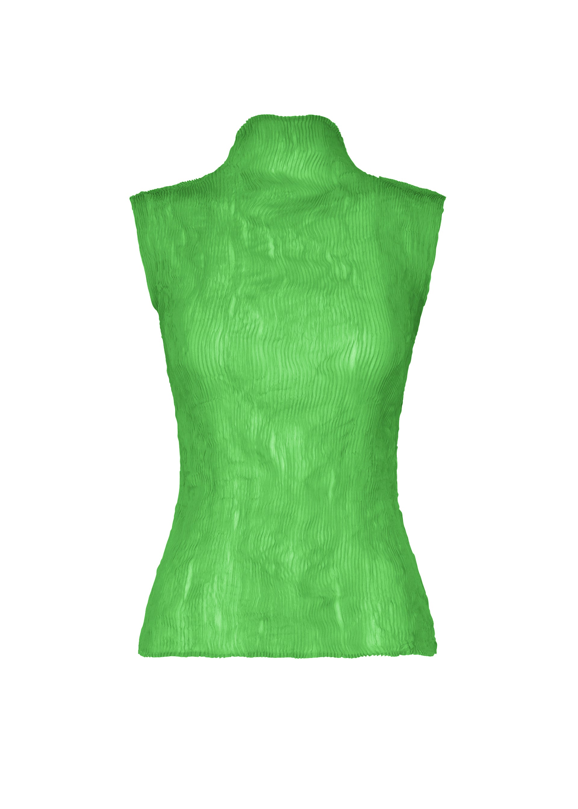 A product shot of the ISSEY MIYAKE CHIFFON TWIST 1 shirt in green.