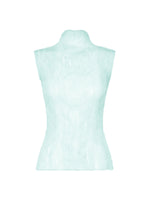 A product shot of the ISSEY MIYAKE CHIFFON TWIST 1 shirt in light blue.