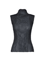 A product shot of the ISSEY MIYAKE CHIFFON TWIST 1 shirt in dark navy.