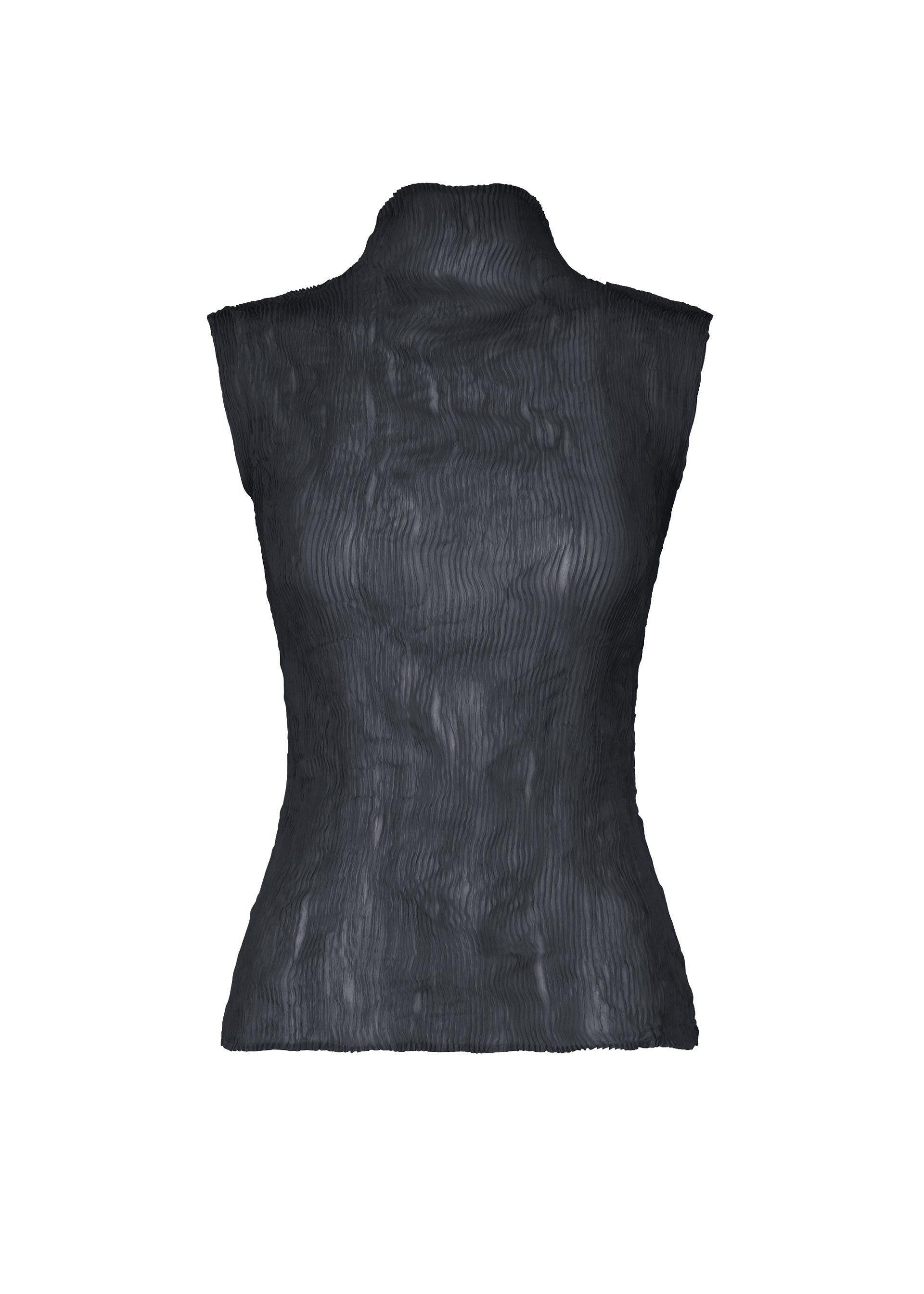 A product shot of the ISSEY MIYAKE CHIFFON TWIST 1 shirt in dark navy.