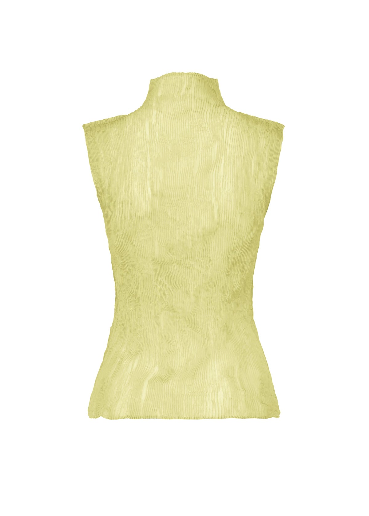 A detail shot of the ISSEY MIYAKE CHIFFON TWIST 1 top.