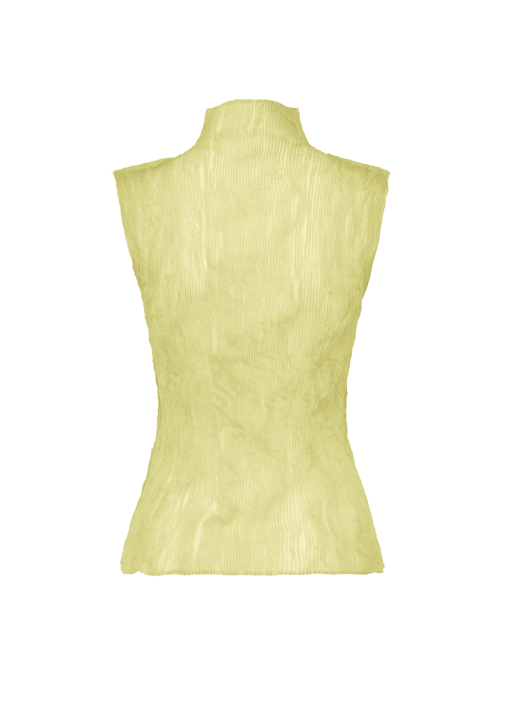 A detail shot of the ISSEY MIYAKE CHIFFON TWIST 1 top.
