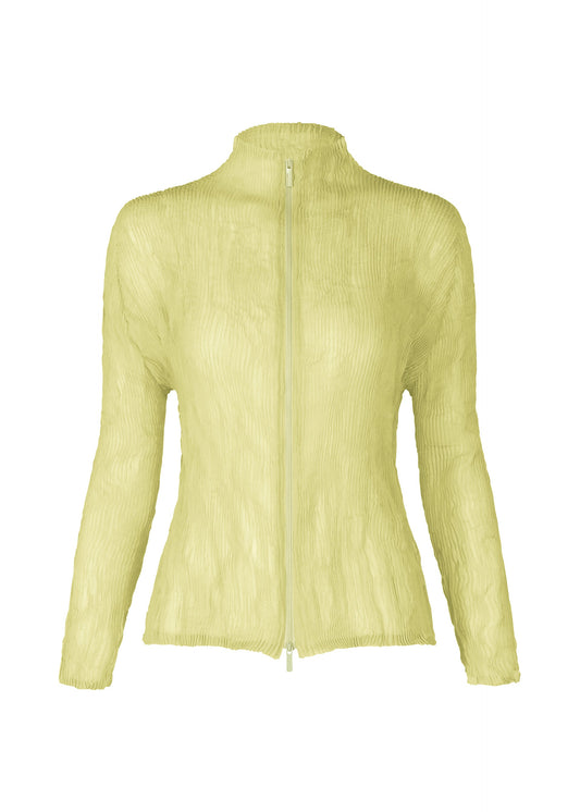 A product shot of the ISSEY MIYAKE CHIFFON TWIST 1 shirt in dull cream.