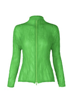 A product shot of the ISSEY MIYAKE CHIFFON TWIST 1 shirt in green.