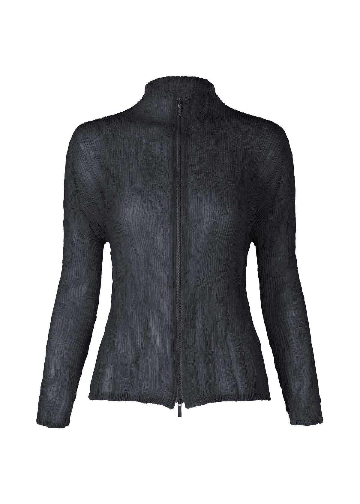 A product shot of the ISSEY MIYAKE CHIFFON TWIST 1 shirt in dark navy.