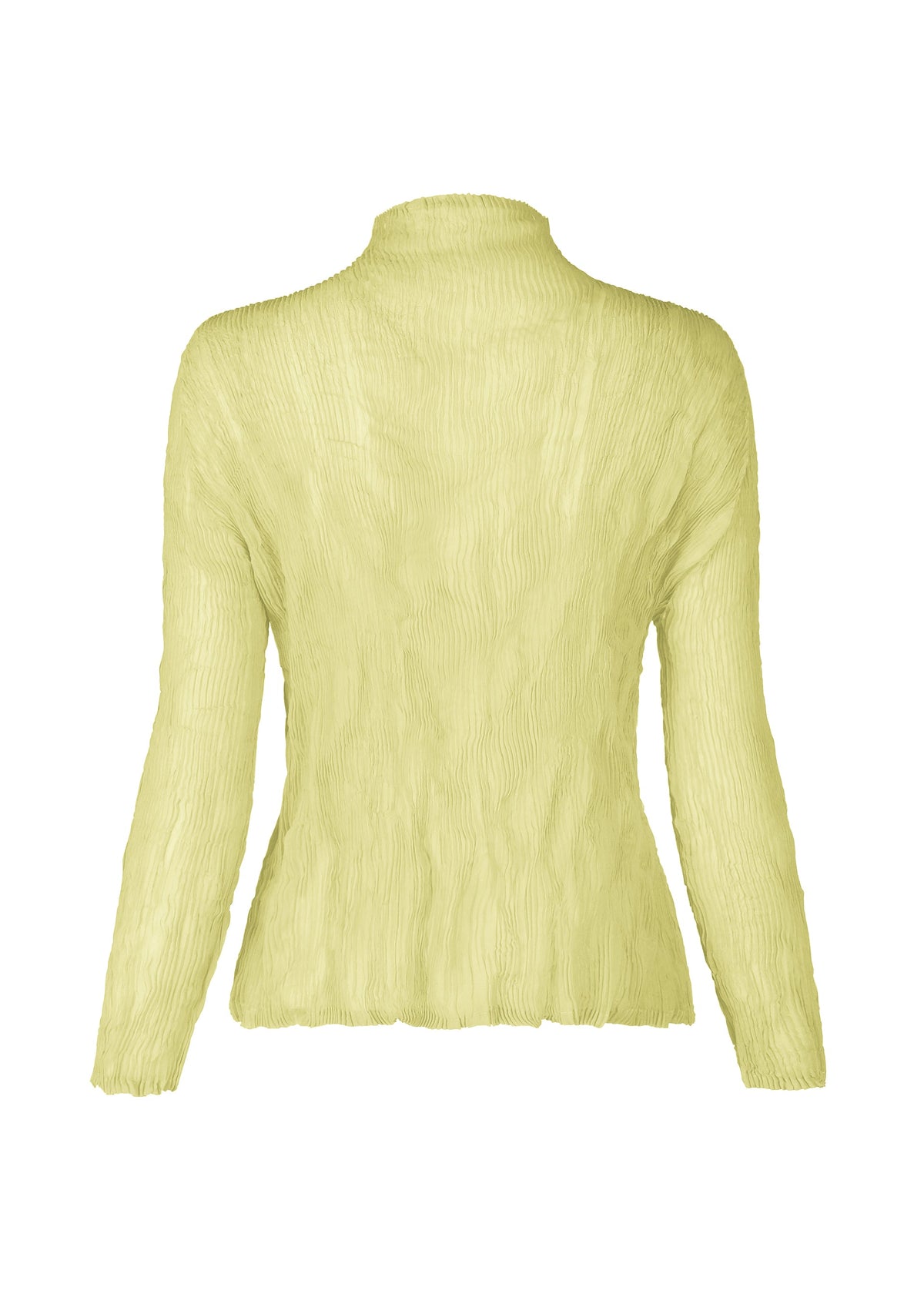 A detail shot of the ISSEY MIYAKE CHIFFON TWIST 1 cardigan.