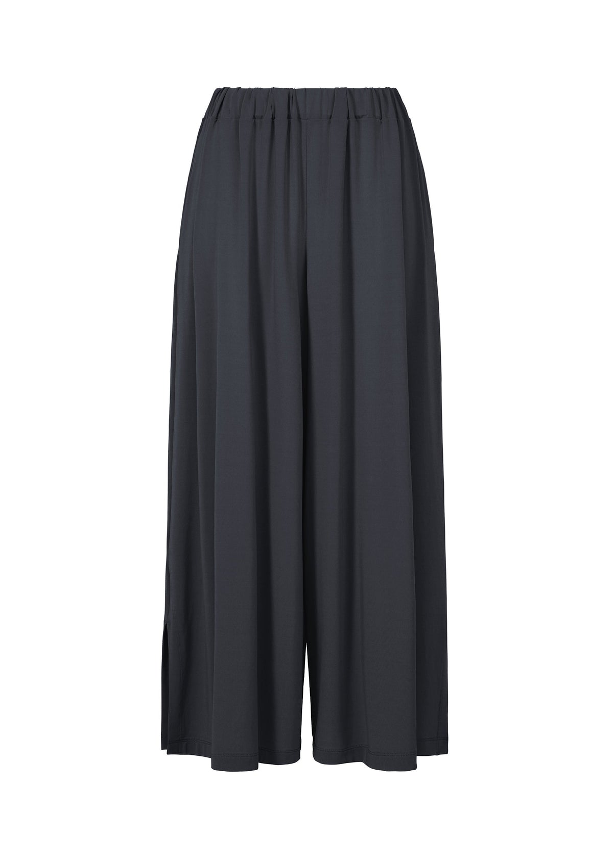 A product shot of the ISSEY MIYAKE DRAPE JERSEY-68 trousers in dark navy.