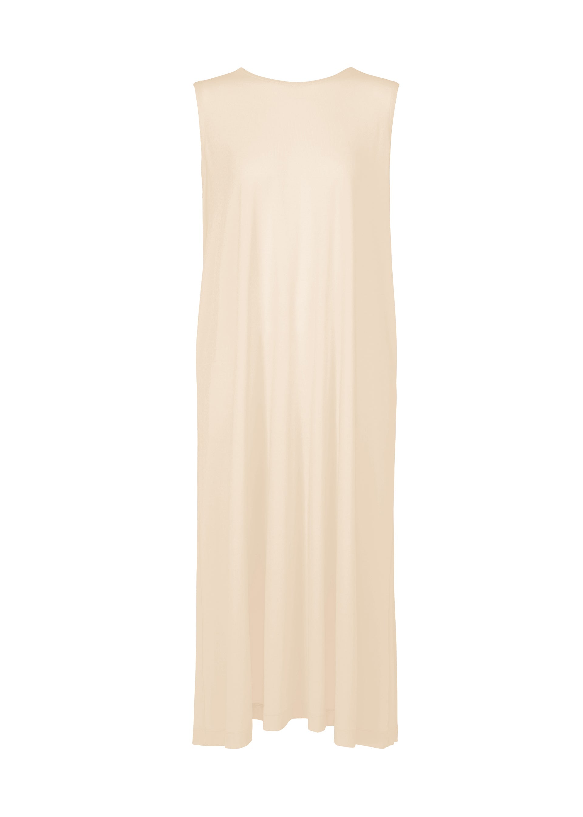 A product shot of the ISSEY MIYAKE DRAPE JERSEY-68 dress in off-white.