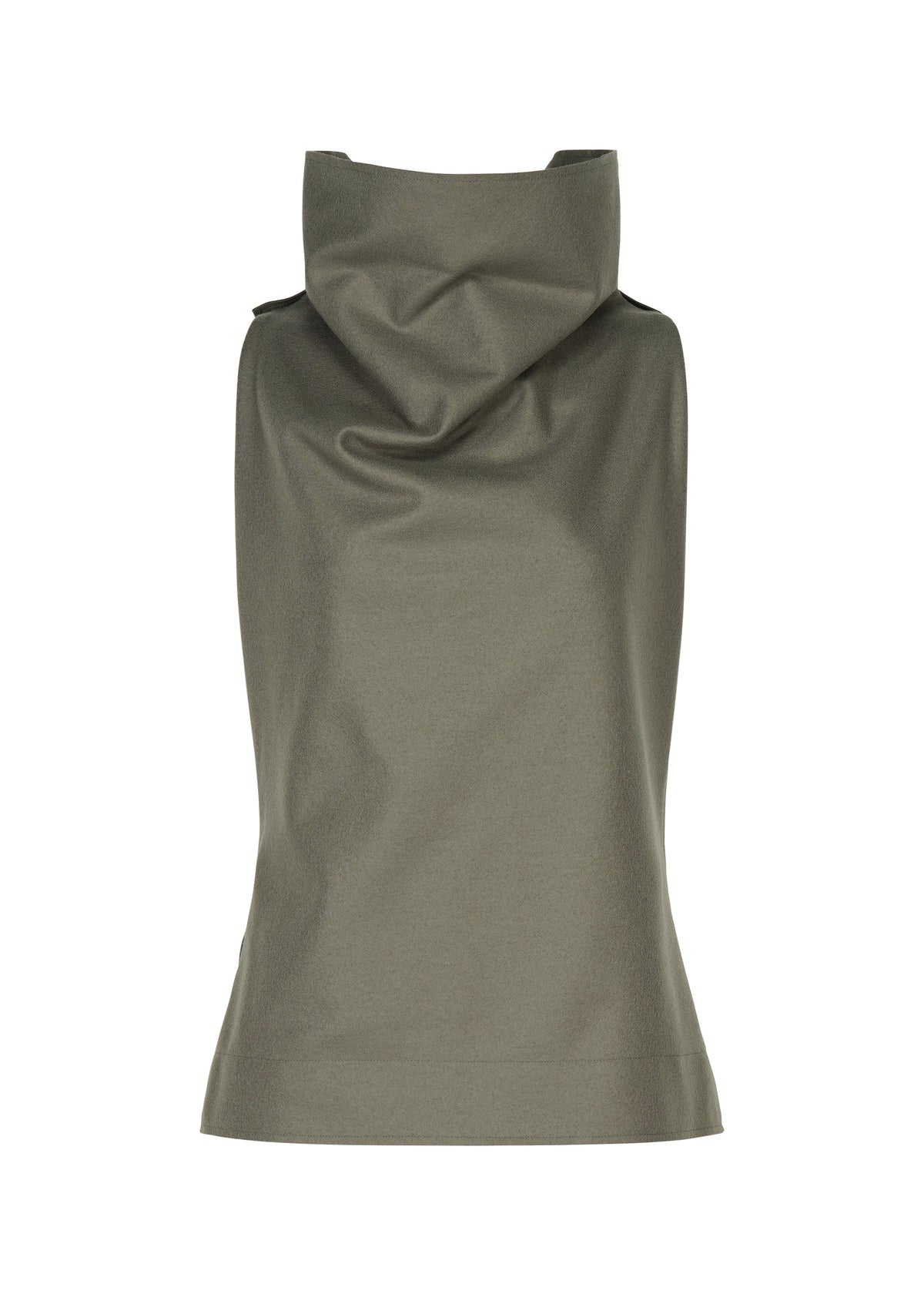 A product shot of the ISSEY MIYAKE SHELL top in gray.