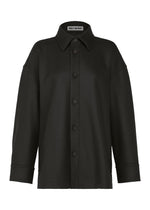 A product shot of the ISSEY MIYAKE MANNER shirt in black.