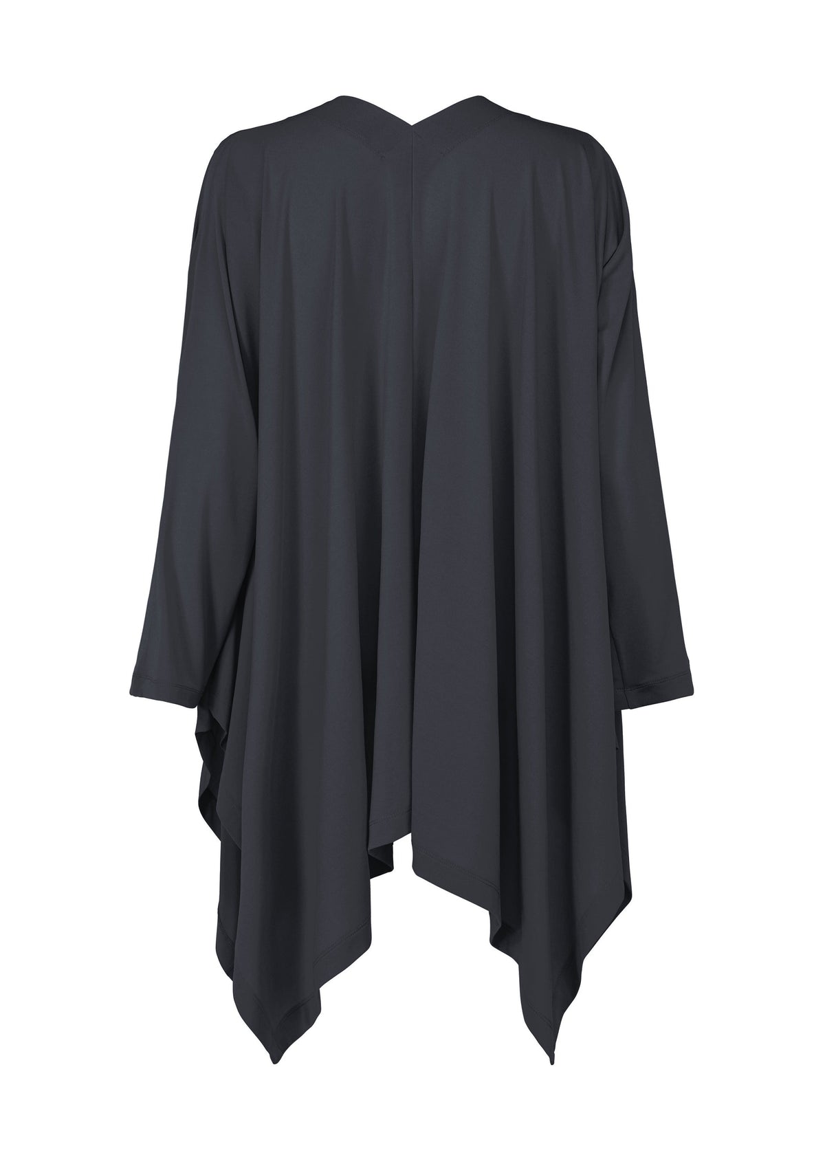 A detail shot of the ISSEY MIYAKE DRAPE JERSEY-68 cardigan.