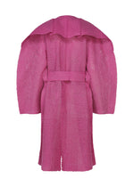 A detail shot of the ISSEY MIYAKE PANINI PULLED coat.
