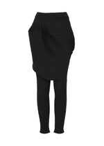 A product shot of the ISSEY MIYAKE FOUND STONE trousers in black.