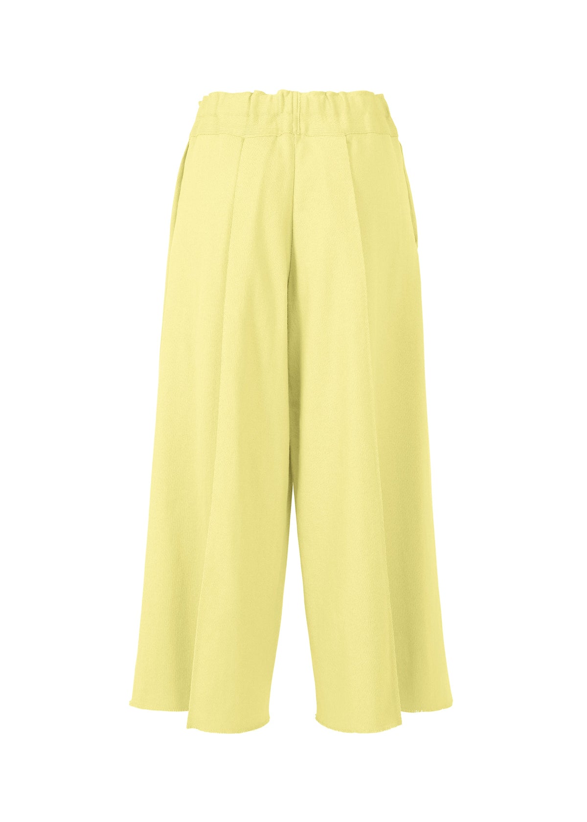 A detail shot of the ISSEY MIYAKE CAMPAGNE trousers.