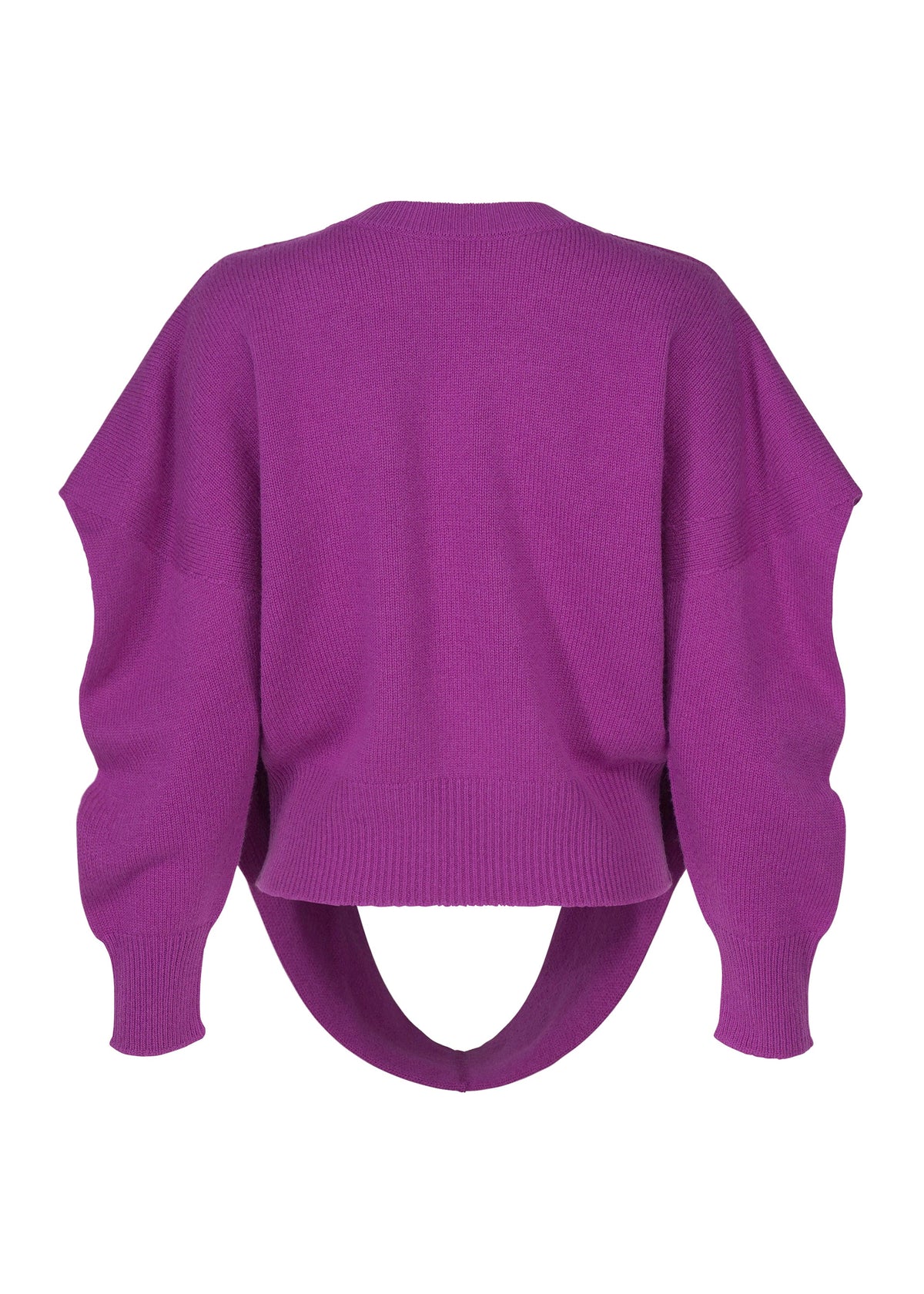 A detail shot of the ISSEY MIYAKE O KNIT top.