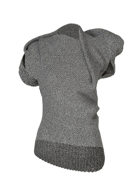 A product shot of the ISSEY MIYAKE FOUND STONE top in grey.