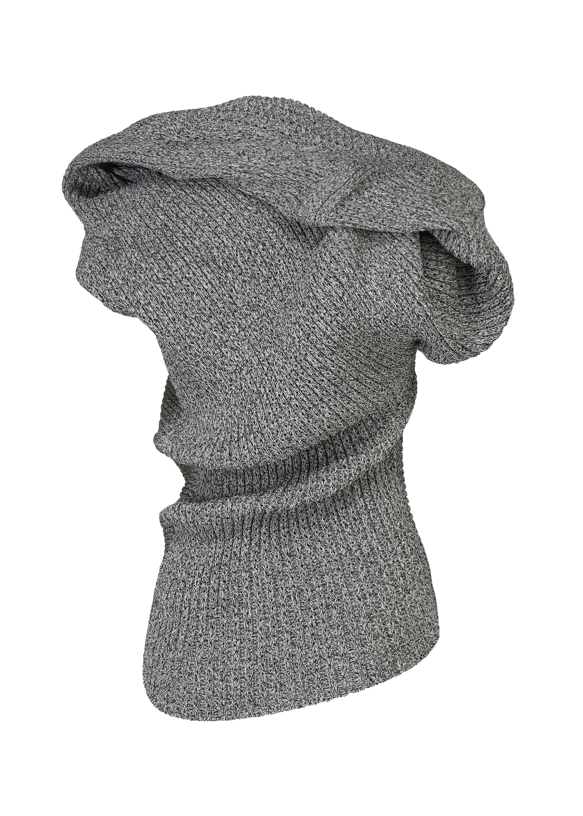 A detail shot of the ISSEY MIYAKE FOUND STONE top.