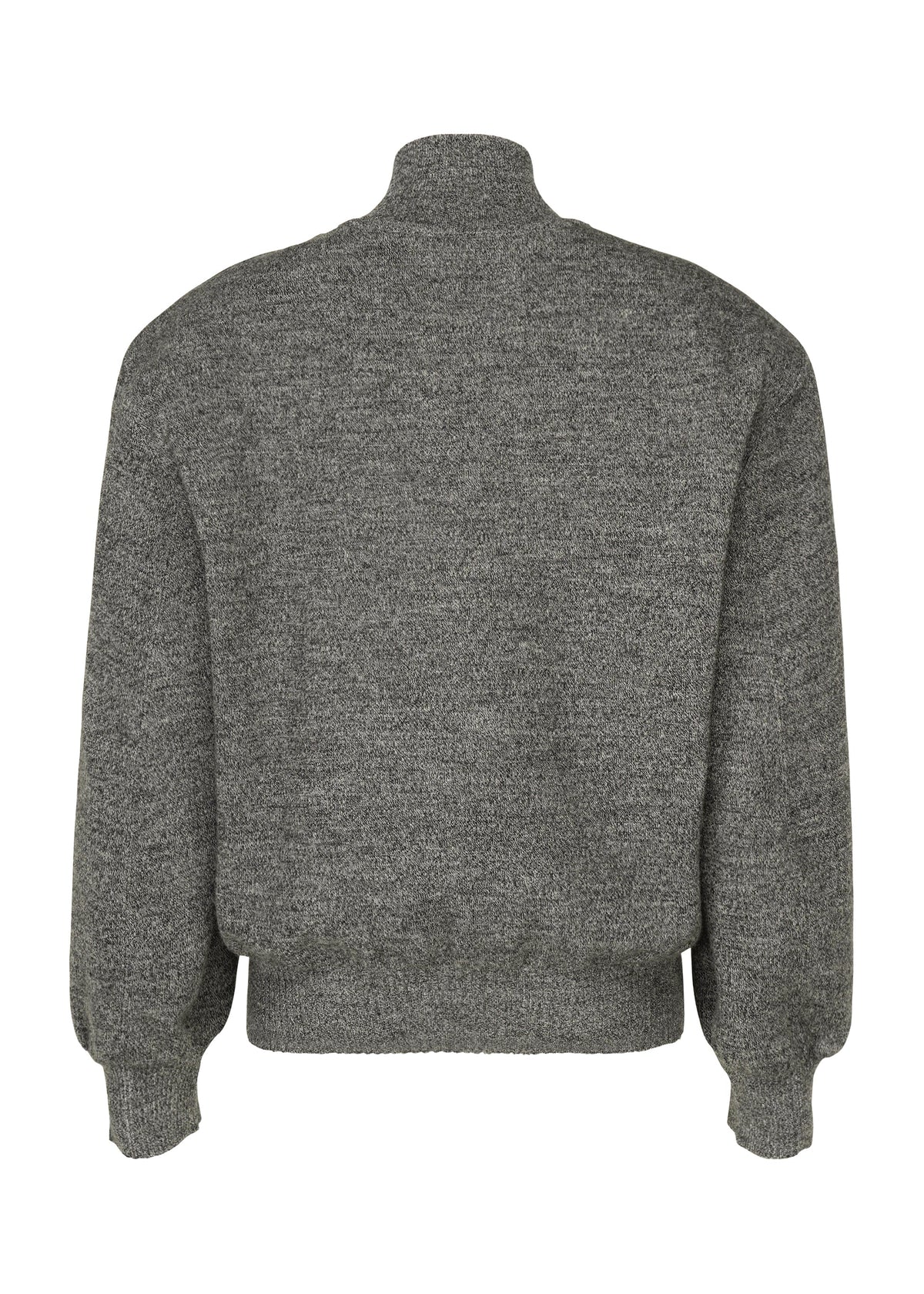 A detail shot of the ISSEY MIYAKE HANDSOME KNIT top.