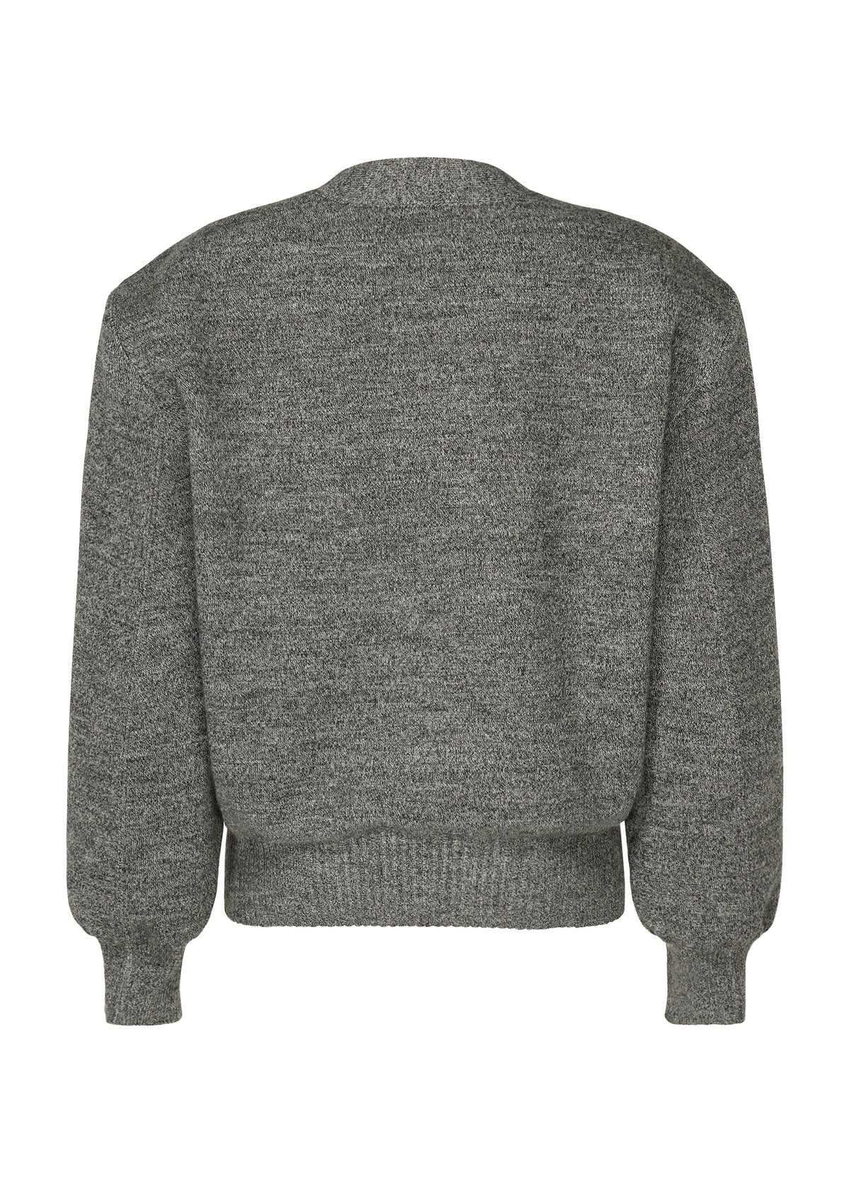 A detail shot of the ISSEY MIYAKE HANDSOME KNIT cardigan.