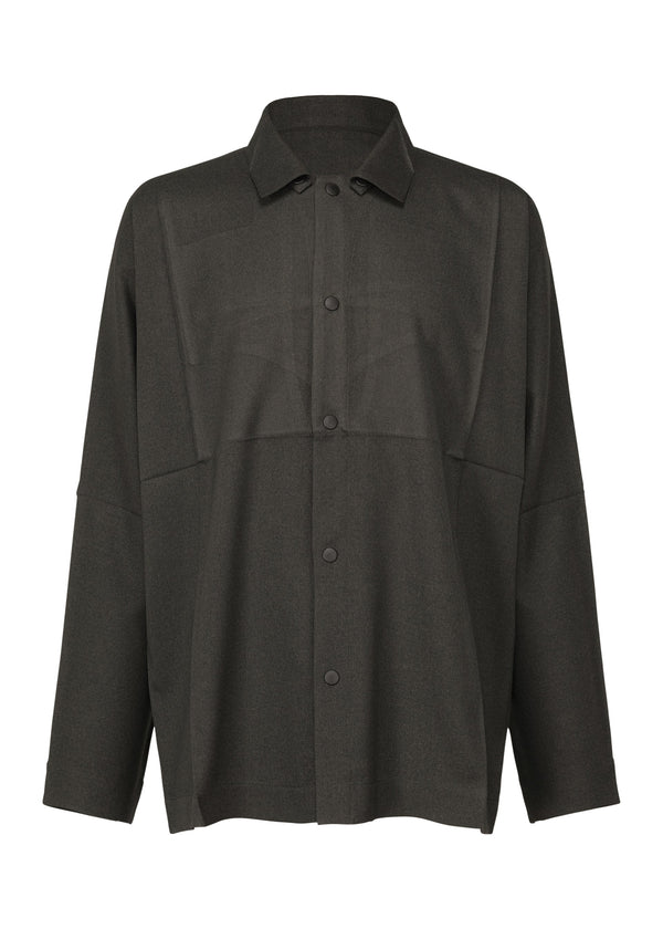 A product shot of the IM MEN WOOL LIKE COMPACT SHIRT shirt in charcoal grey (13).