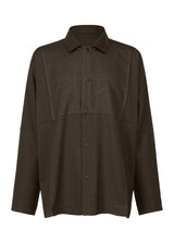 A product shot of the IM MEN WOOL LIKE COMPACT SHIRT shirt in brown (44).