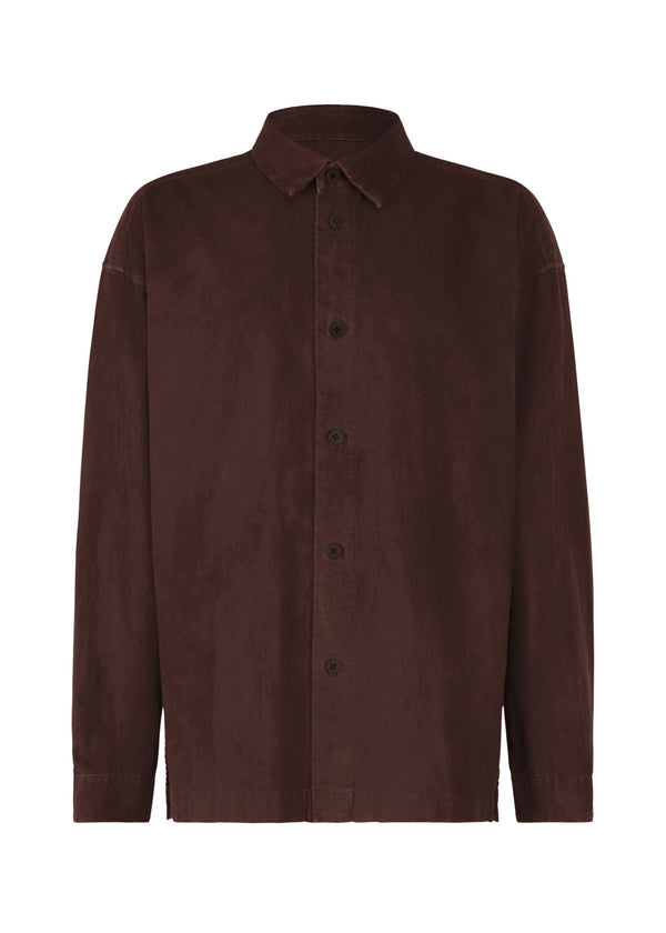 A product shot of the IM MEN DOROZOME SHIRT shirt in bordeaux (84).