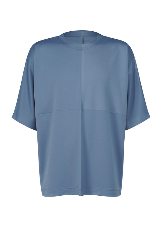 A product shot of the IM MEN  FLAT T top in saxe blue (78)