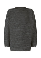 A product shot of the IM MEN SEAMLESS WASHI KNIT top in charcoal grey (13).