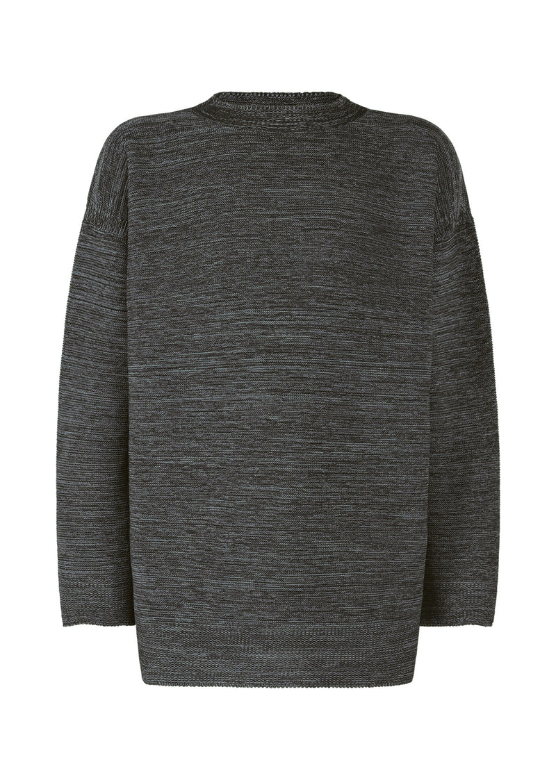 A product shot of the IM MEN SEAMLESS WASHI KNIT top in charcoal grey (13).