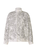 A product shot of the IM MEN SKETCH jacket in off white (02).