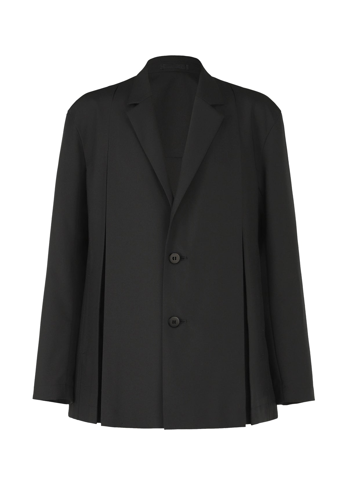 A product shot of the ISSEY MIYAKE MEN WINGS jacket in black (15).