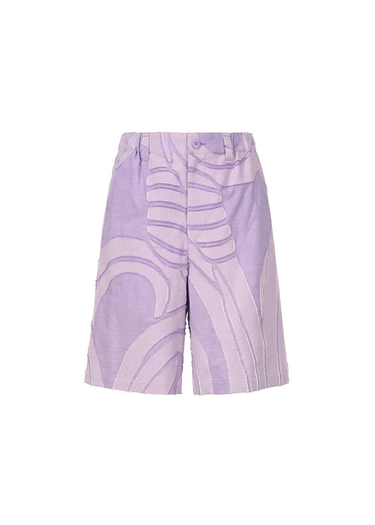 A product shot of the ISSEY MIYAKE MEN SCENES trousers in light purple (80).
