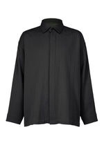 A product shot of the IM MEN DOUBLE WEAVE CREPE shirt in black (15).