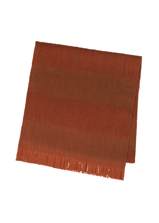 A product shot of the IM MEN WOOL TUCK STOLE stole in dark orange (33).