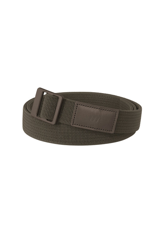 A product shot of the IM MEN FRICTION BELT belt in dark brown.