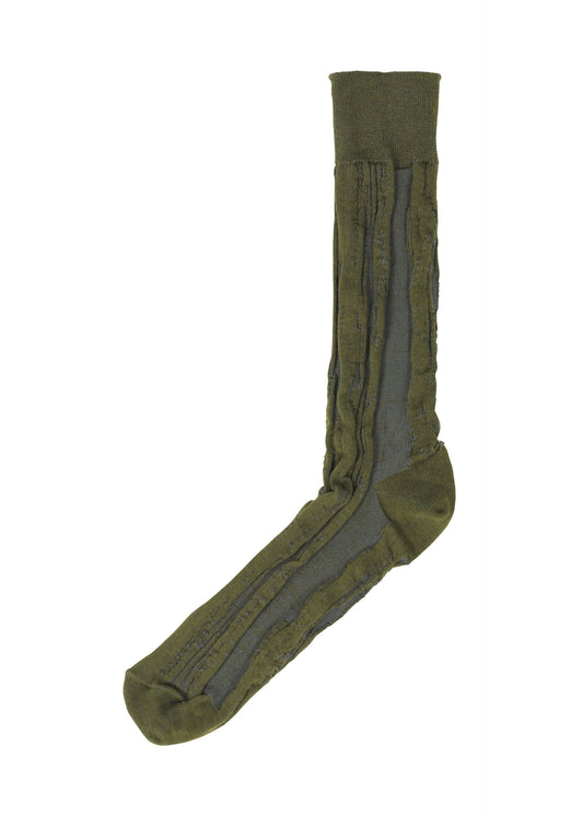 A product shot of the IM MEN COTTON JACQUARD SOCKS socks in green (62).