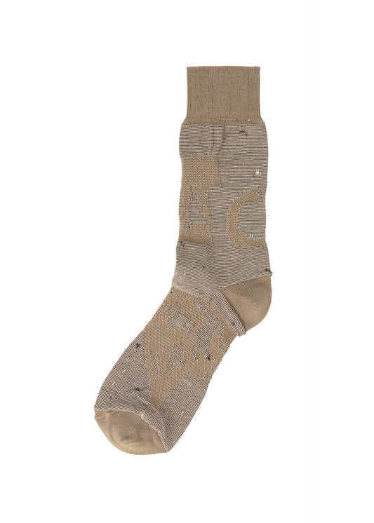 A product shot of the IM MEN GEOMETRY SOCKS socks in beige (41).