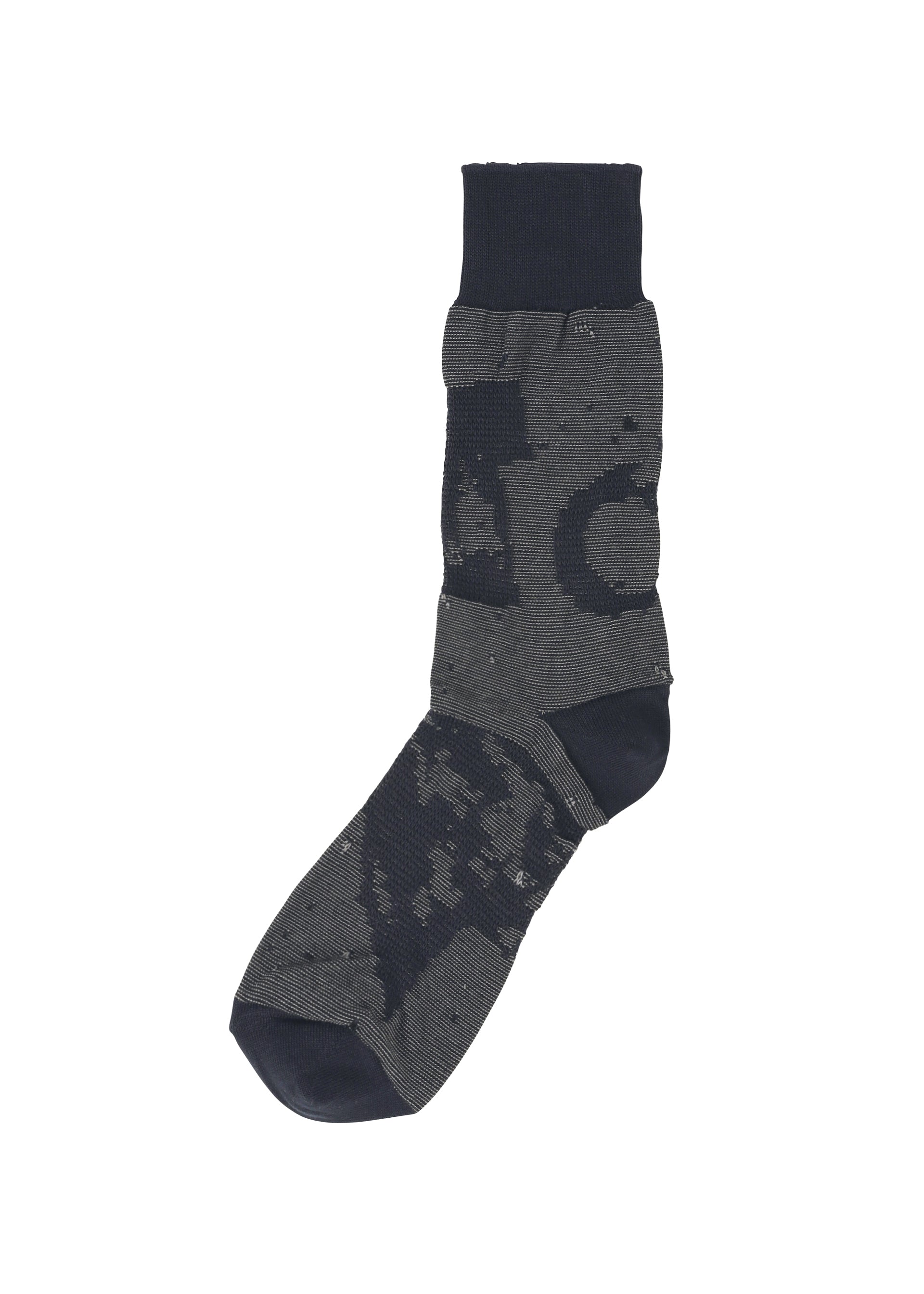 A product shot of the IM MEN GEOMETRY SOCKS socks in navy (75).